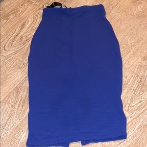 NWT bebe royal blue body con skirt small